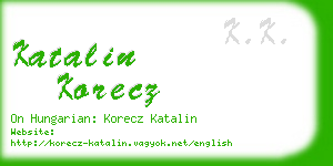 katalin korecz business card